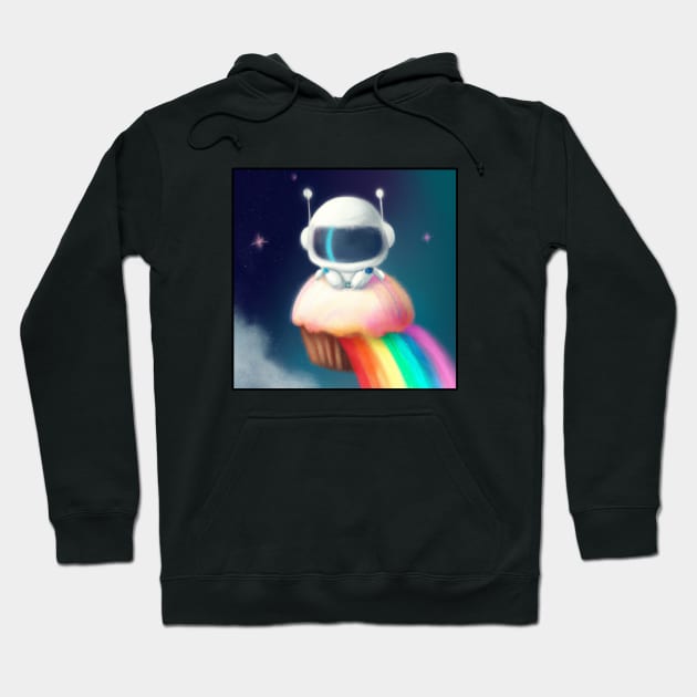 Baby Astronaut Rainbow Cupcake Hoodie by Oviseon